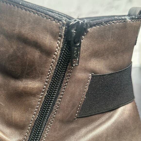 Remonte Women's Tex Zip Ankle Bootie Gray Brown Size 40 - Picture 4 of 13
